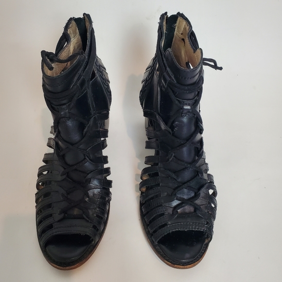 FreeBird by Steven Wazee Black Leather Womens Size 9 - Picture 6 of 9